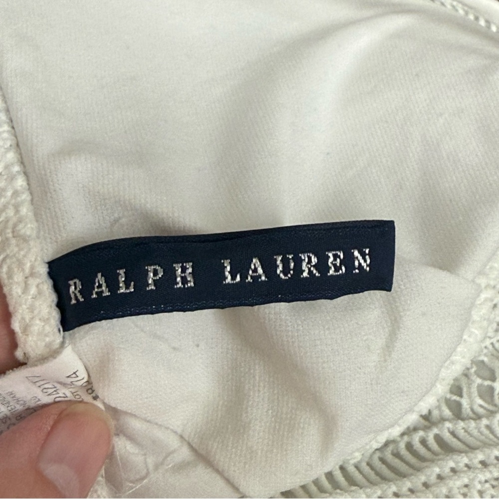 Ralph Lauren White Crochet Lace Cami L | Boho Resort Summer Bralette Top - Picture 5 of 7